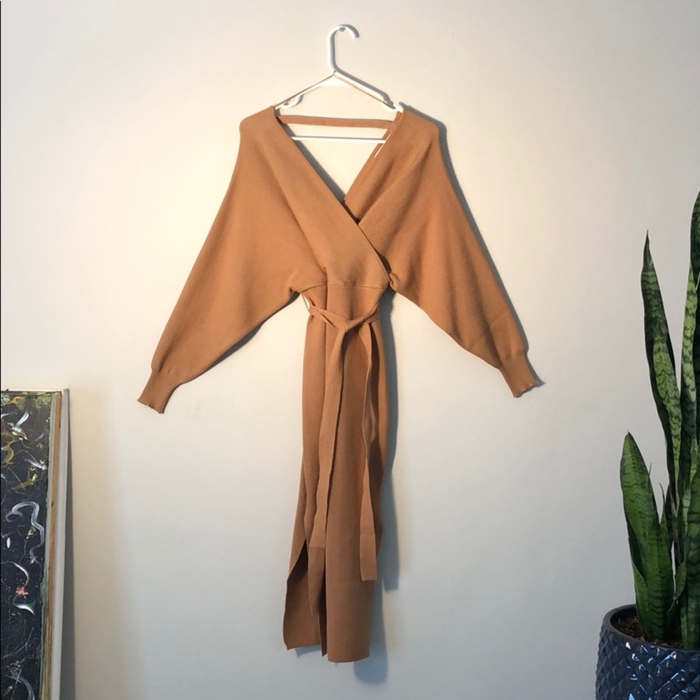 Tan/Nude Bandage Sweater Dress